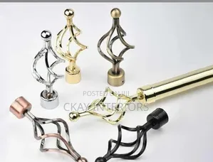 Adjustable Curtain Rods with Flower Ends