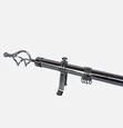 Adjustable Curtain Rods with Flower Ends - 2