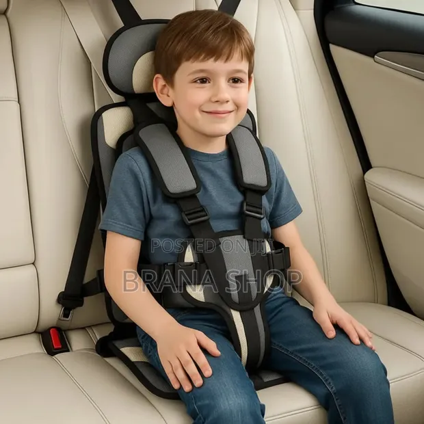 Stylish Grey Baby Safety Seat - Foldable Travel Design - 1