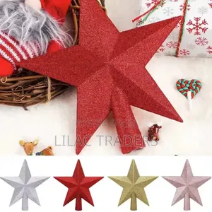 Big Star Classic Glittery Star-Shaped Christmas Tree Topper