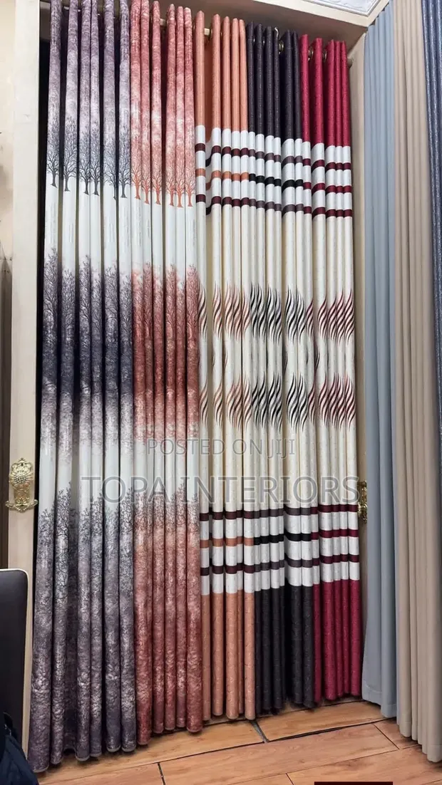 Beautiful New House Curtains with Floral Pattern - 1