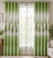 Green Floral Panel Curtains - Home Interiors - 1