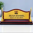 Executive Wooden Table Organizer with Leather Finish - 1