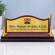 Executive Wooden Table Organizer with Leather Finish - 5