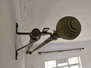Juakali Curtain Rods - Powder Coated, Antique Heavy Rods