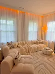 Sheer Window Net Curtains - White - 1