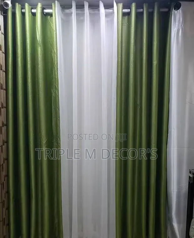 Modern Ring Top Living Room Curtains - 1