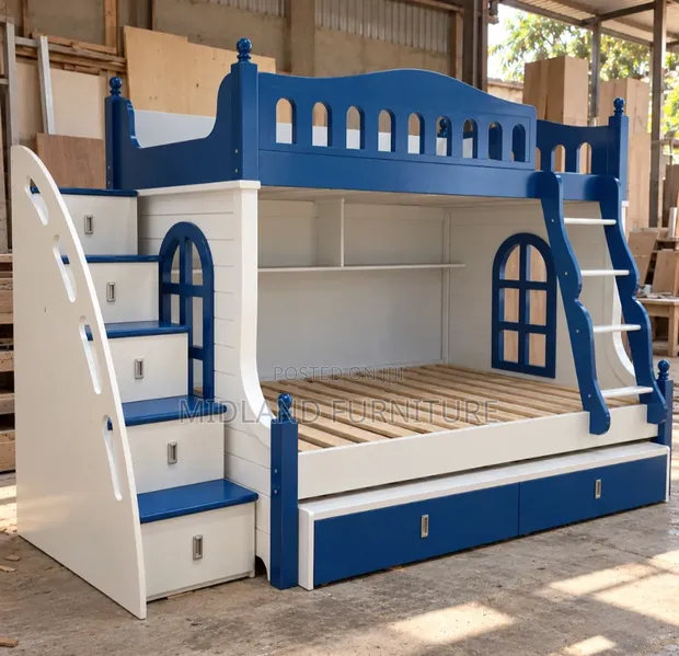 Custom Kids Double Decker Bed with Storage - 1