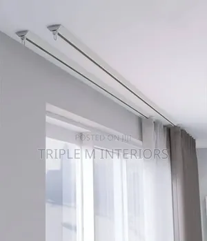 Premium Single Aluminium Curtain Rails - White