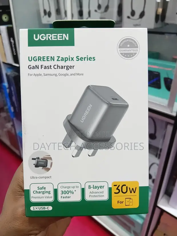 Ugreen 30W USB-C GaN Fast Charger UK Plug X513 - 1