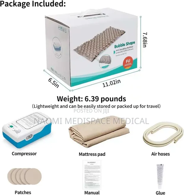 Quality Bubble Ripple Mattress with Pump - Homecare Bedsore Prevention - 1