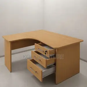 1.2m Curved Home Office Desk with Drawers