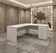 1.2m Curved Home Office Desk with Drawers - 5