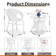2-Seater Rattan Round Outdoor Balcony Dining Set - 2