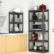 Metallic 5-Tier Storage Rack - Modern Black - 5