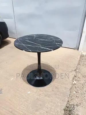 Black Marble Effect Dining Table