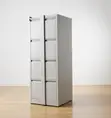 4-Drawer Filing Cabinet with Lock - White Steel - 2