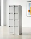 4-Drawer Filing Cabinet with Lock - White Steel - 3