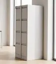 4-Drawer Filing Cabinet with Lock - White Steel - 4