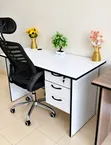 Modern Office Desk and Mesh Chair Set - 2