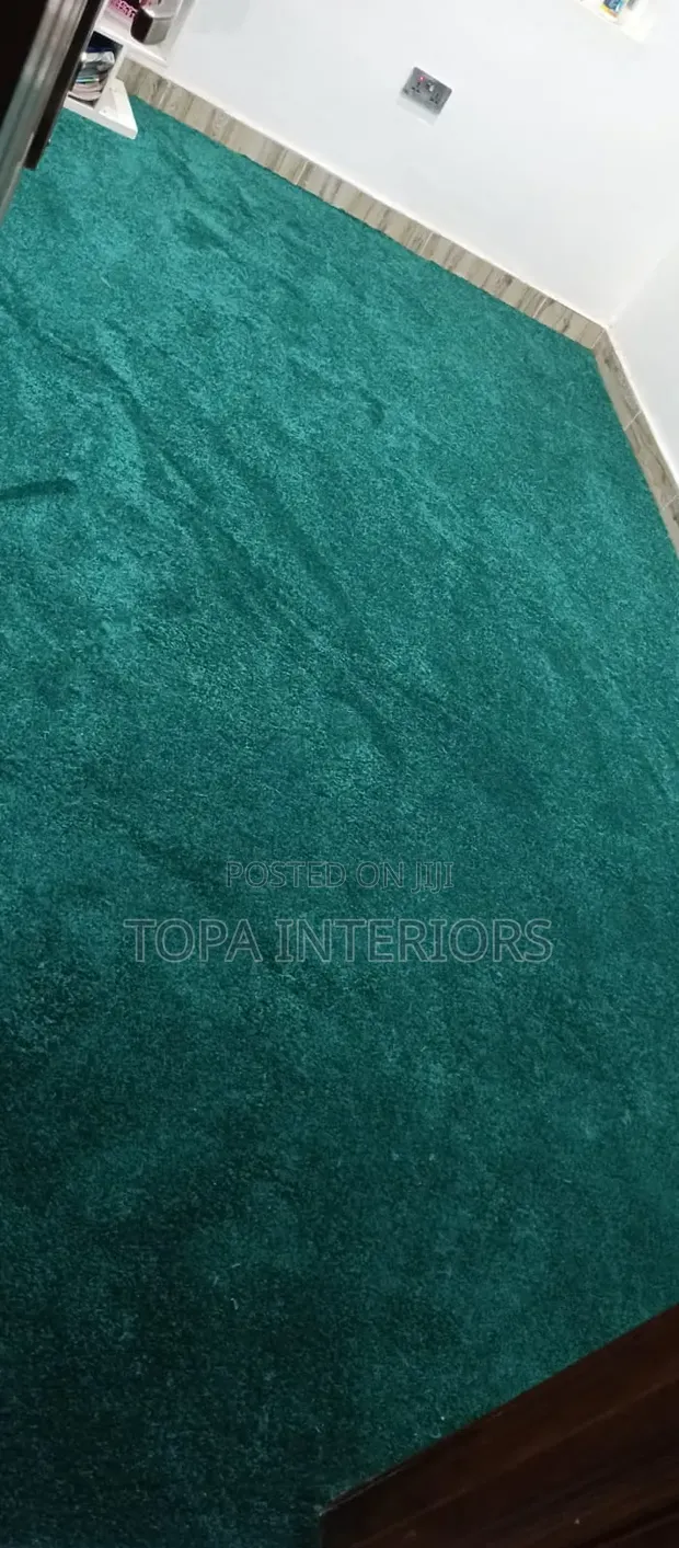 10mm Thick Green Wall-to-Wall Carpets - 1