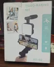 AY-49 Mobile Vlogging Kit: Tripod, Mic, LED Light, Remote - 2