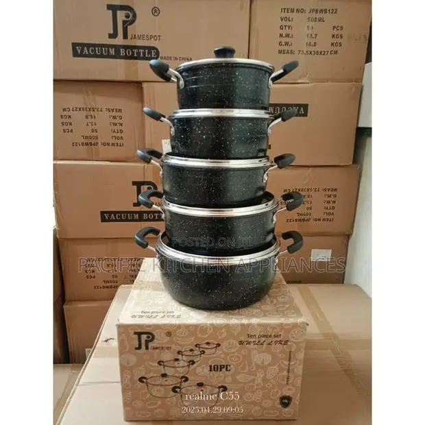 Jamespot Wove Granite Black Cookware Set - 1