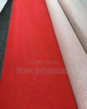 4mm Thick Easy to Clean Delta Red Wall-to-Wall Carpets