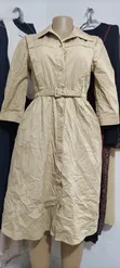 Dazzlin Beige Trench Maxi Shirt Dress - Size M - 1