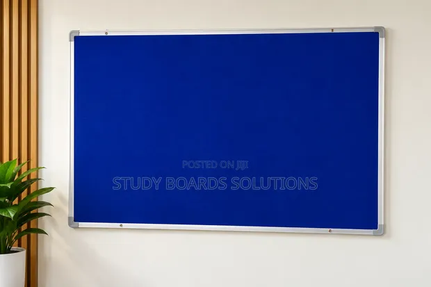 4ft x 3ft Fabric Pin Board - Blue - 1