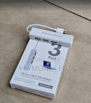 3-Port USB-C Hub with Ethernet for MacBook