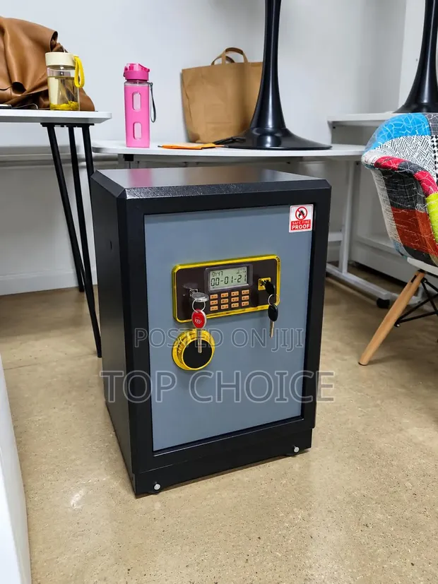 Fireproof Digital Safe Box with Key Lock - 1