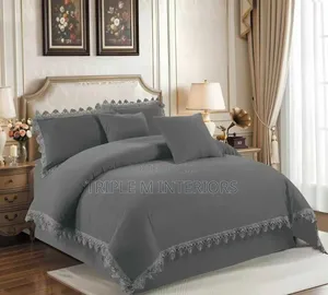 6x7 Duvet Set - 6 Pieces (Light Gray)
