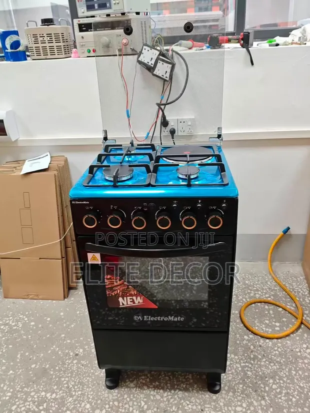 Electromate Cooker ya Kusimama 3 Gas + 1 Umeme 50x55cm - 1