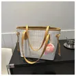 Fashion Totebag - Gray Faux Leather - 1