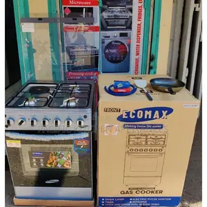 Ecomax 50x55cm Standing Cooker (3 Gas + 1 Electric) - New