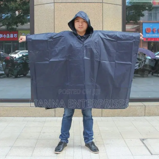 Outdoor Hooded Waterproof Rain Poncho - 1