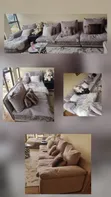 Seti ya Sofa ya Viti 7 - Pamba Nyeusi - 1