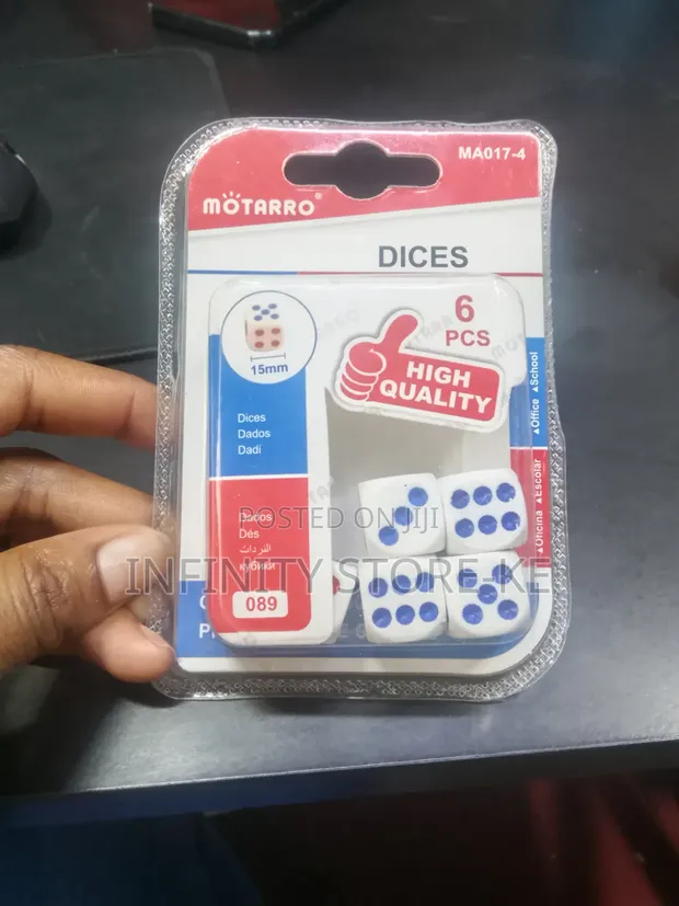Plastic Board Game Dice Replacement Pieces (6 Pcs) - 1