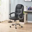 Black Leather Swivel Office Chair - 3