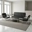 Executive Sofa - Black Leather - 2