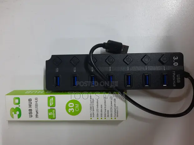 USB Hub 7 Port 3.0 with Individual Switches - 1