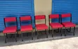 Office Chairs with Red Faux Fabric - 1