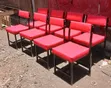 Office Chairs with Red Faux Fabric - 2