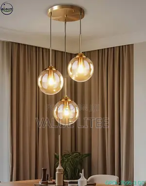 3-Light Round Hanging Pendant Chandelier