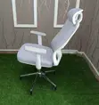 Ergonomic High Back Office Chair - Gray Fabric - 4