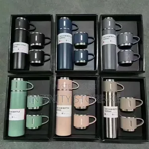 Double Walled Stainless Steel Vacuum Flask Gift Set