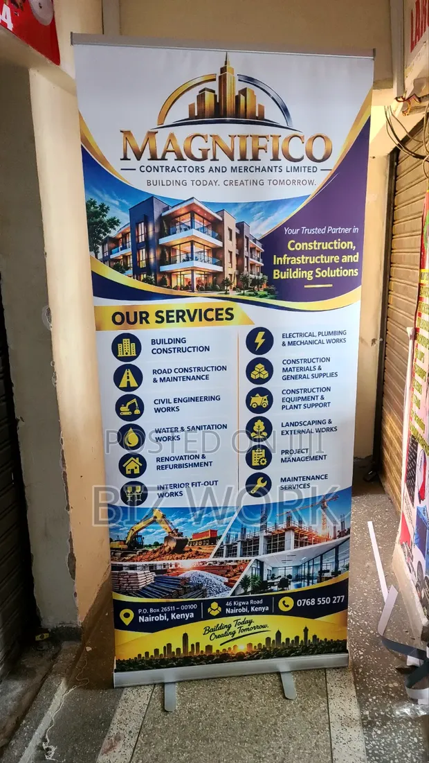 Roll Up Banner Narrow Base Stand - 1