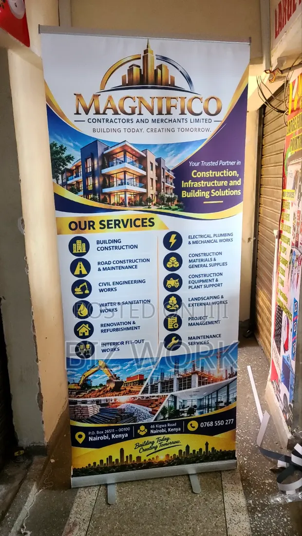 High Quality Narrow Base Roll Up Banner Printing - 1