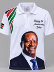 Raila Odinga Memorial Polo Shirt White - Anniversary Design - 2